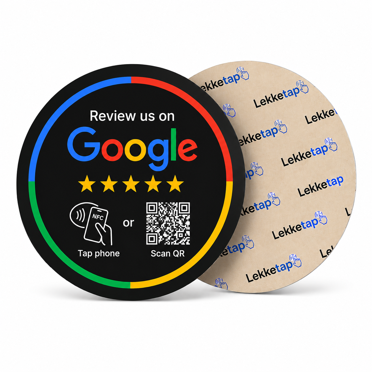 Google Review Plaque in black